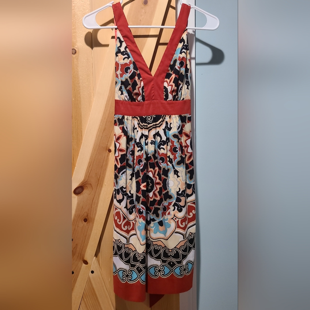 Silky smooth, patterned semi-formal